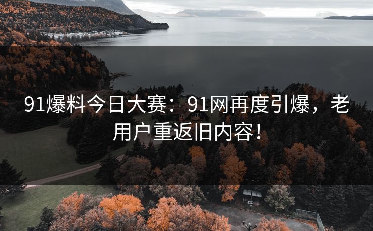 91爆料今日大赛：91网再度引爆，老用户重返旧内容！