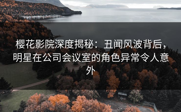 樱花影院深度揭秘：丑闻风波背后，明星在公司会议室的角色异常令人意外